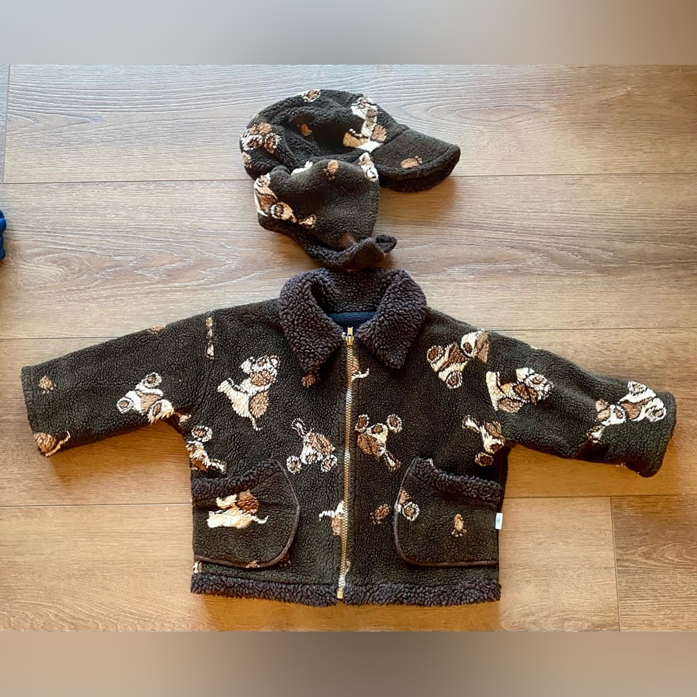 24 Months Flight Jacket and Hat dog pattern